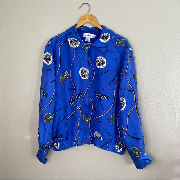 Vintage Other - Vintage Florida Gators Football AOP Silk Windbreaker Jacket Size XL